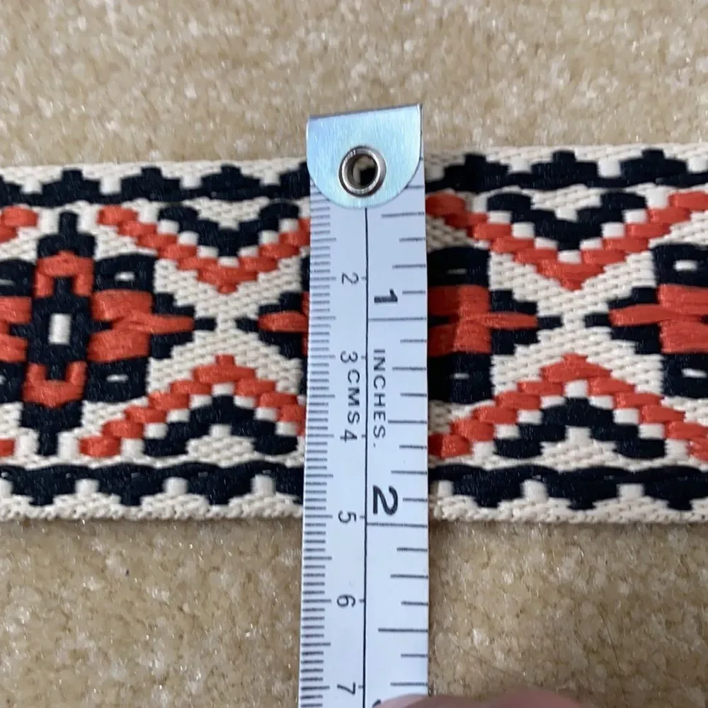 Women’s Belt with Orange/Black Design Size M NWT